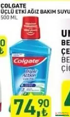 COLGATE ÜÇLÜ ETKİ AĞIZ BAKIM SUYU 500 ML COLGATE ÜÇLÜ ETKİ AĞIZ BAKIM SUYU 500 ML